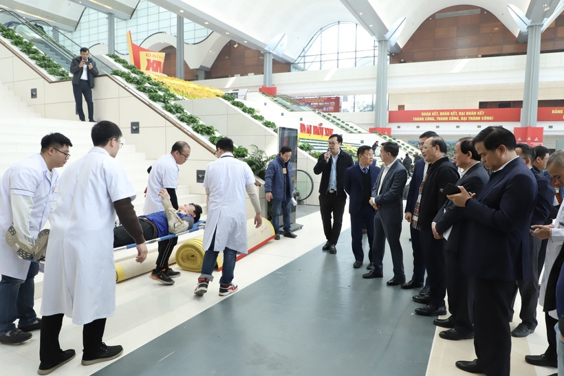 Drill held to ensure medical support for upcoming 14th National Party Congress